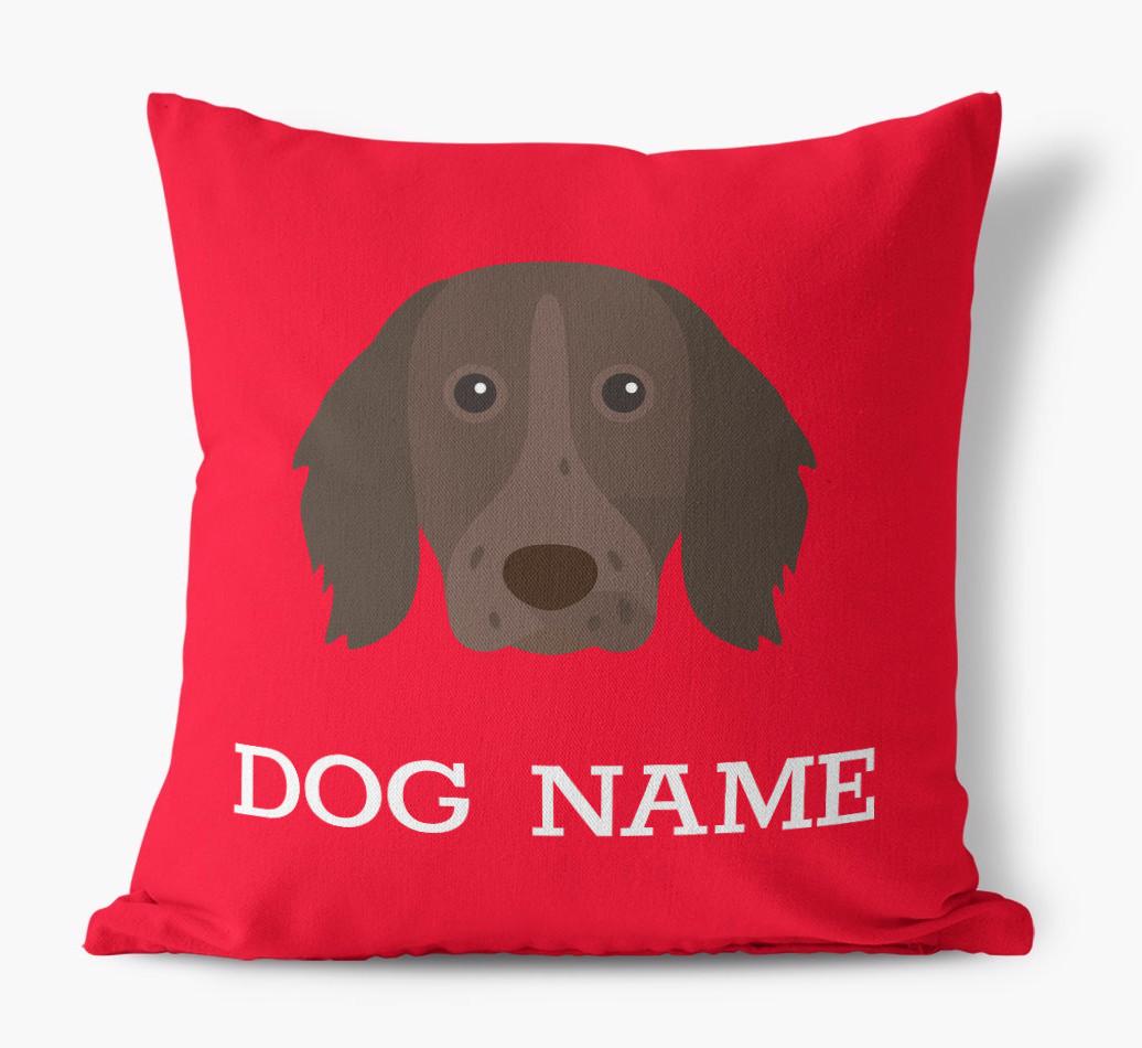 {dogsName}'s Icon: Personalized {breedFullName} Canvas Pillow