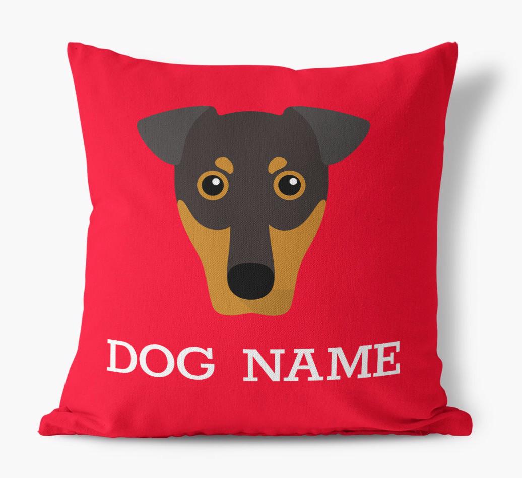 {dogsName}'s Icon: Personalized {breedFullName} Canvas Pillow