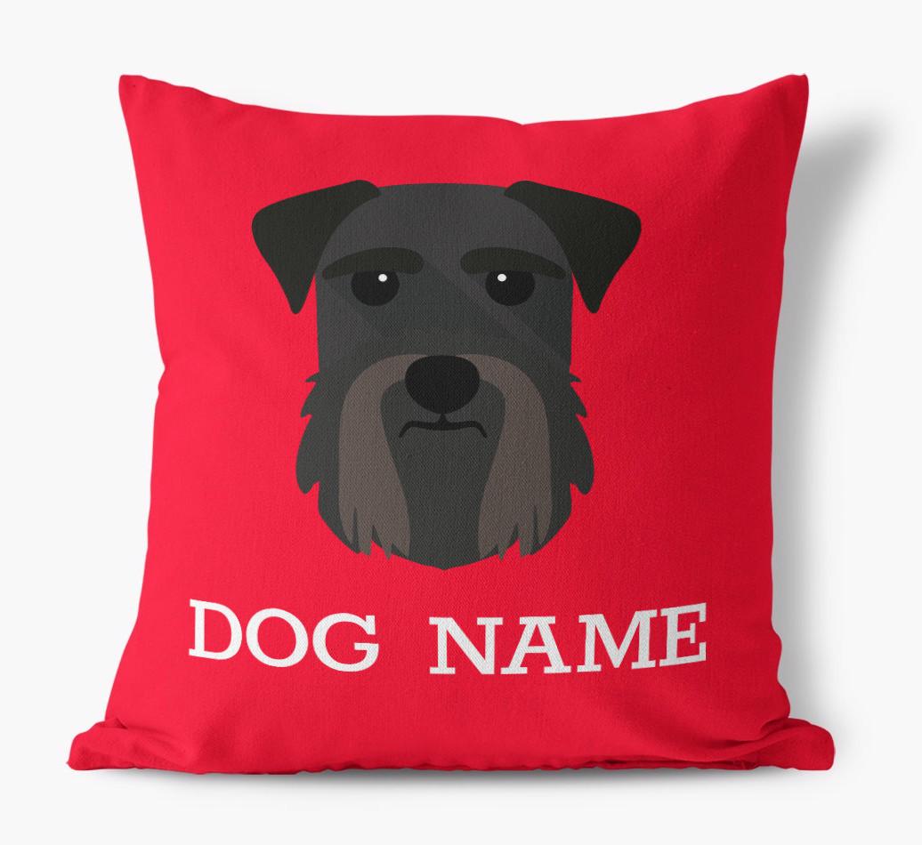 {dogsName}'s Icon: Personalized {breedFullName} Canvas Pillow