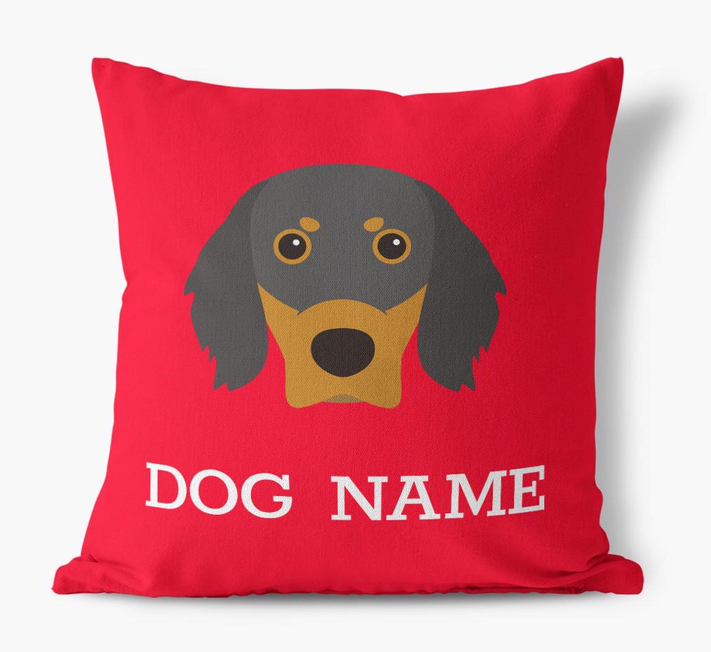 {dogsName}'s Icon: Personalized {breedFullName} Canvas Pillow