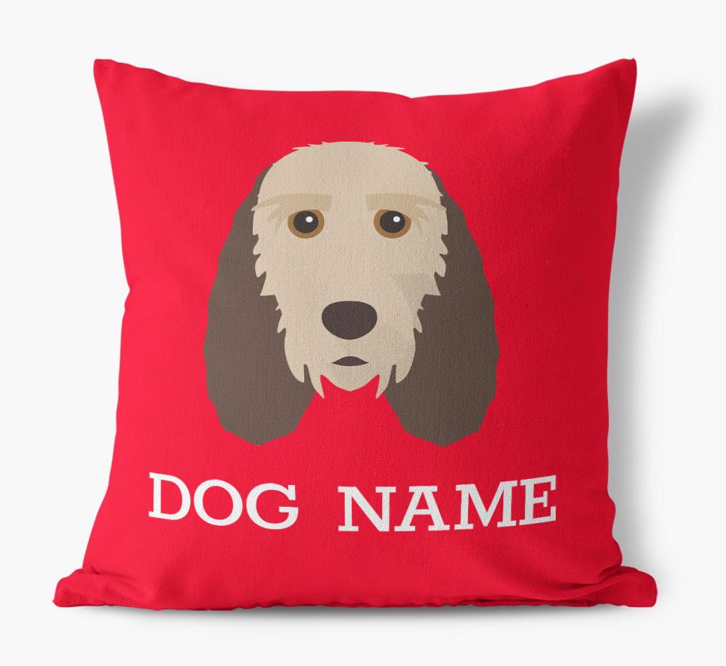 {dogsName}'s Icon: Personalized {breedFullName} Canvas Pillow