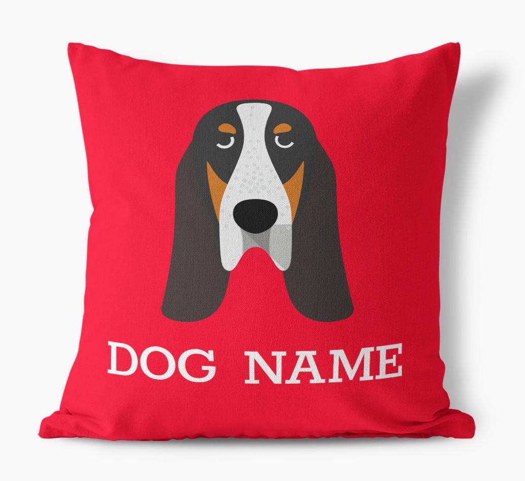 {dogsName}'s Icon: Personalized {breedFullName} Canvas Pillow