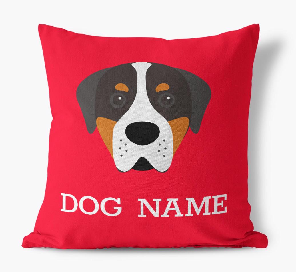 {dogsName}'s Icon: Personalized {breedFullName} Canvas Pillow