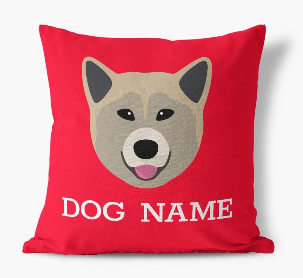 {dogsName}'s Icon: Personalized {breedFullName} Canvas Pillow