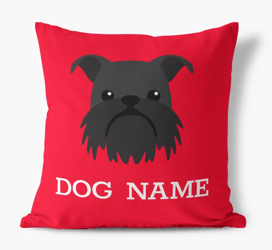 {dogsName}'s Icon: Personalized {breedFullName} Canvas Pillow