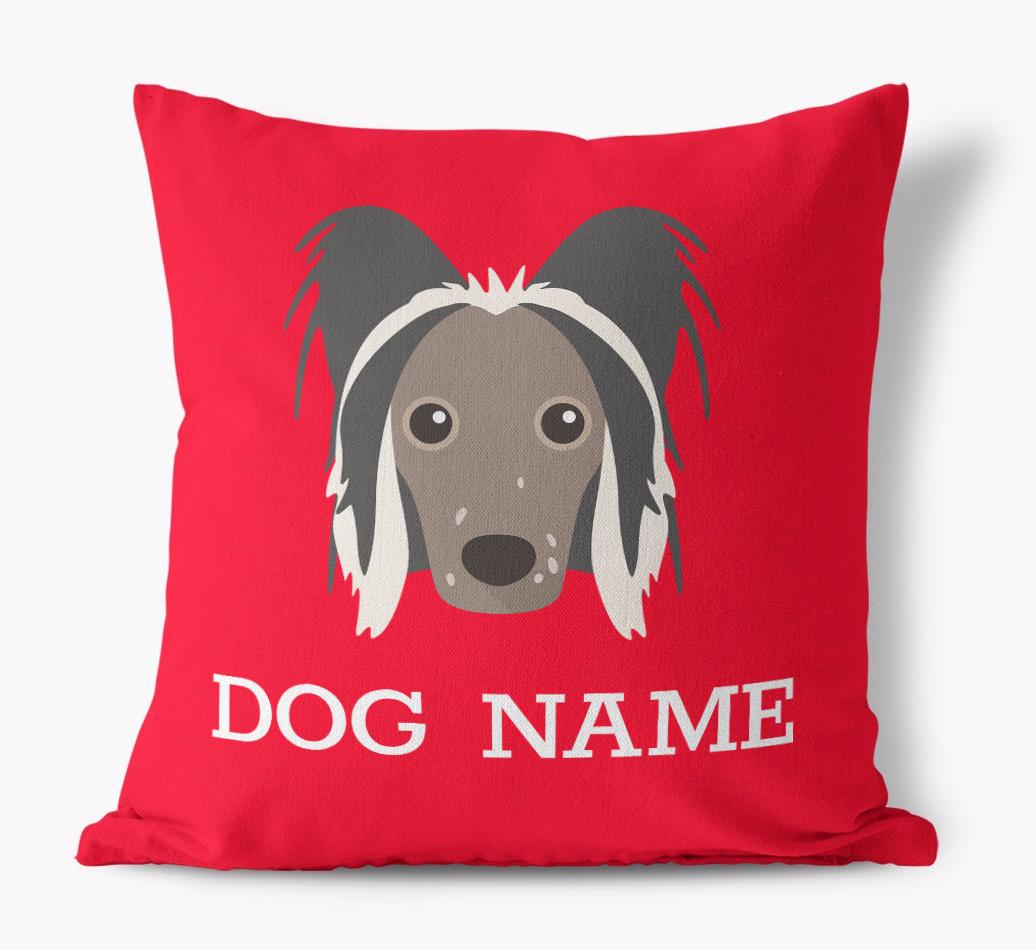 {dogsName}'s Icon: Personalized {breedFullName} Canvas Pillow