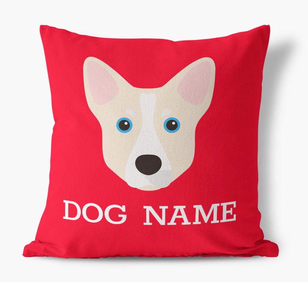 {dogsName}'s Icon: Personalized {breedFullName} Canvas Pillow