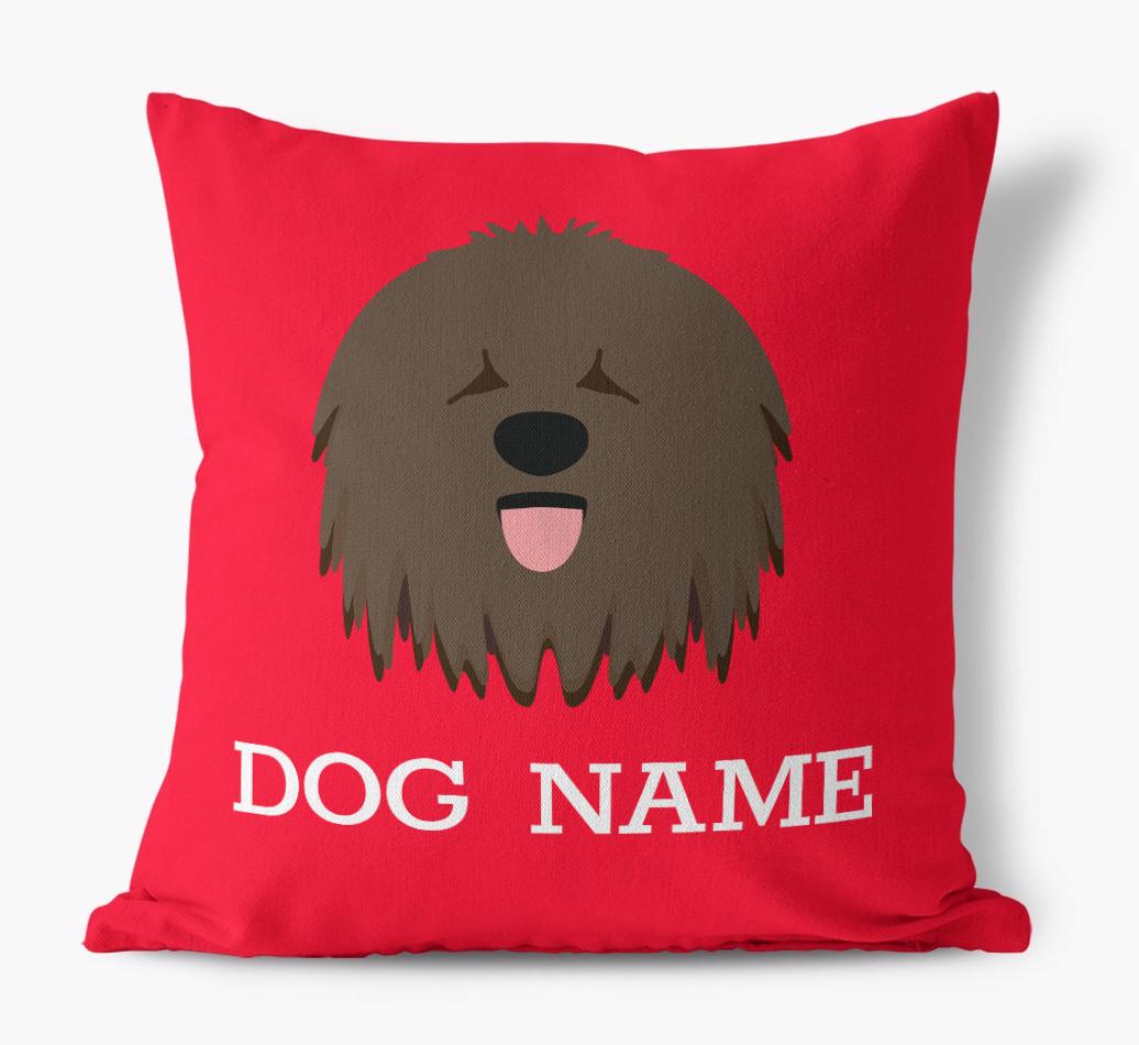 {dogsName}'s Icon: Personalized {breedFullName} Canvas Pillow