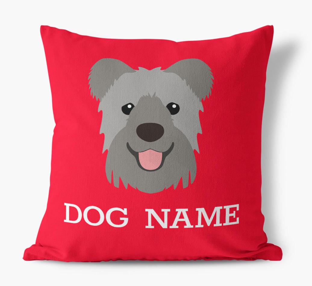 {dogsName}'s Icon: Personalized {breedFullName} Canvas Pillow
