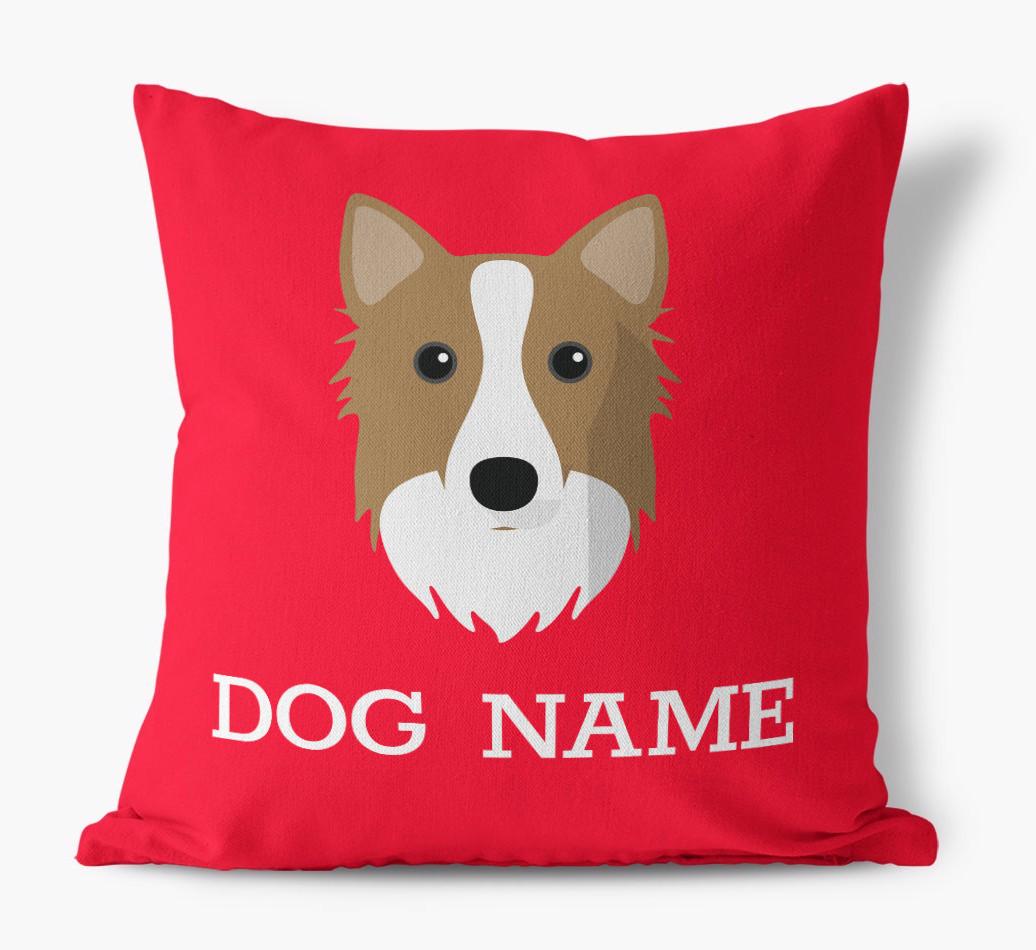 {dogsName}'s Icon: Personalized {breedFullName} Canvas Pillow