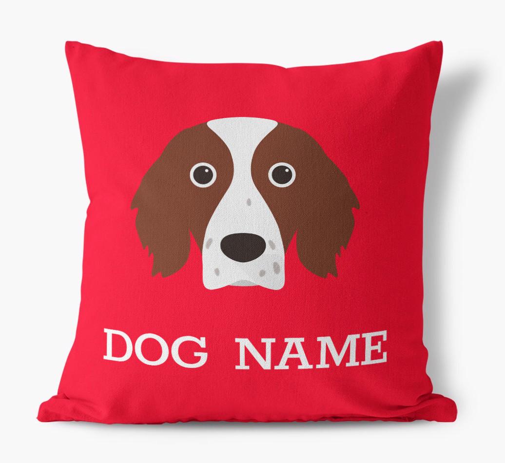 {dogsName}'s Icon: Personalized {breedFullName} Canvas Pillow