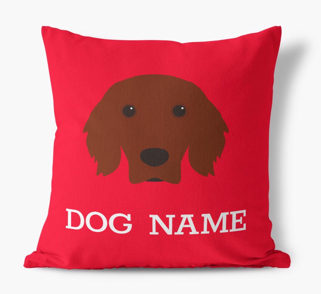 {dogsName}'s Icon: Personalized {breedFullName} Canvas Pillow
