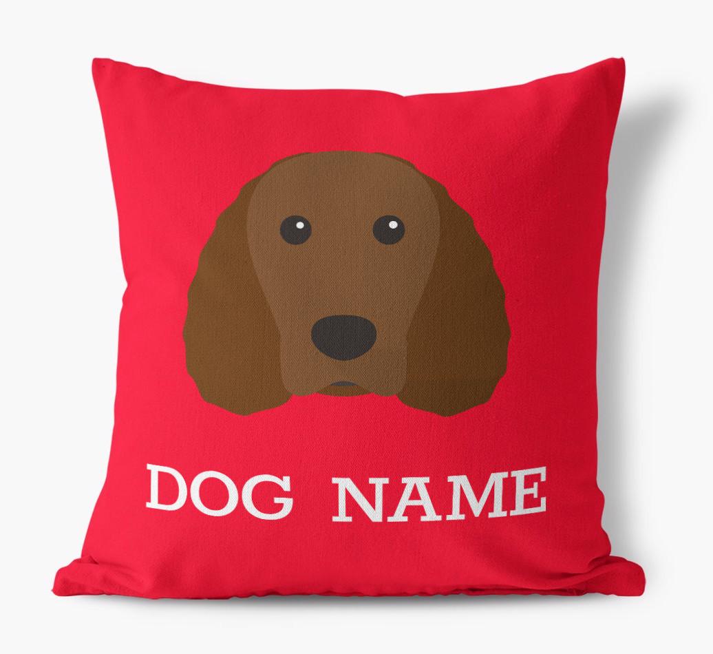 {dogsName}'s Icon: Personalized {breedFullName} Canvas Pillow