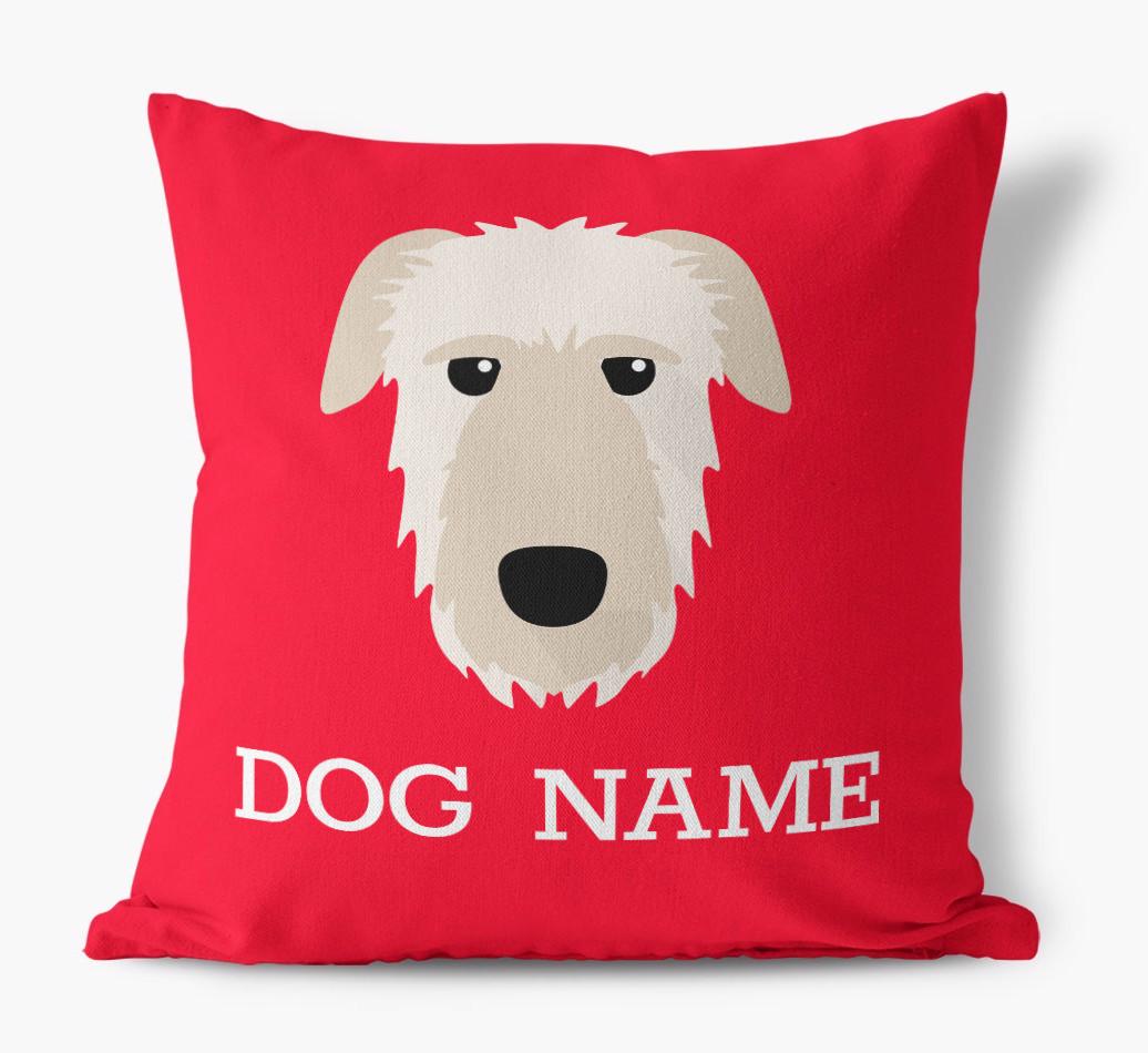 {dogsName}'s Icon: Personalized {breedFullName} Canvas Pillow