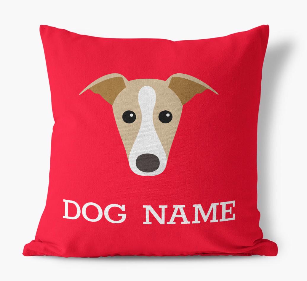 {dogsName}'s Icon: Personalized {breedFullName} Canvas Pillow