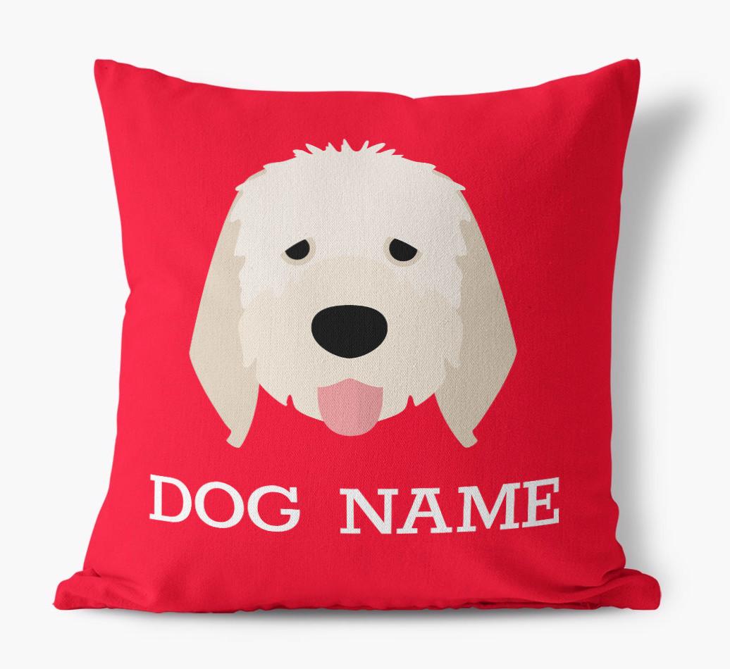 {dogsName}'s Icon: Personalized {breedFullName} Canvas Pillow