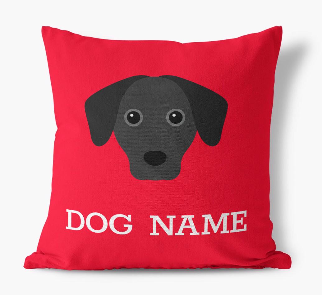 {dogsName}'s Icon: Personalized {breedFullName} Canvas Pillow