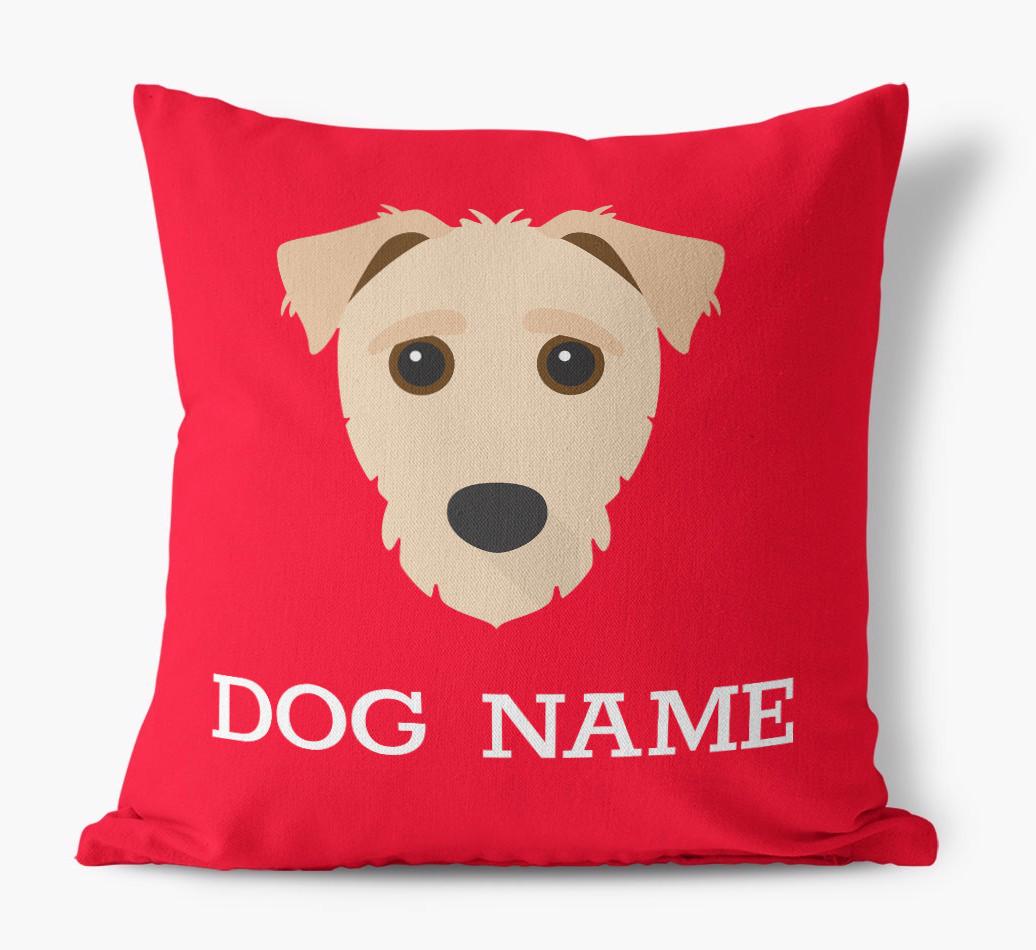{dogsName}'s Icon: Personalized {breedFullName} Canvas Pillow