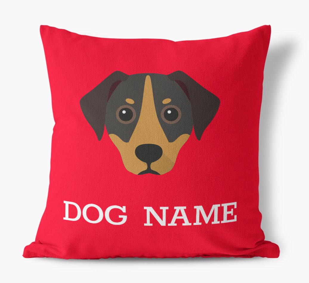 {dogsName}'s Icon: Personalized {breedFullName} Canvas Pillow
