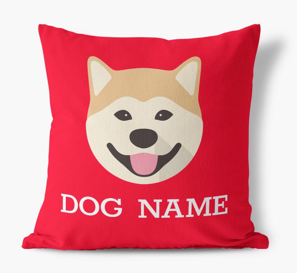 {dogsName}'s Icon: Personalized {breedFullName} Canvas Pillow