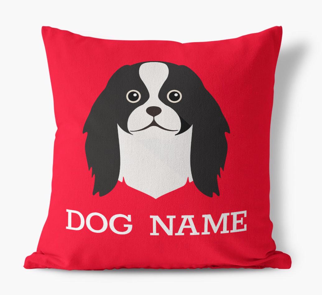 {dogsName}'s Icon: Personalized {breedFullName} Canvas Pillow