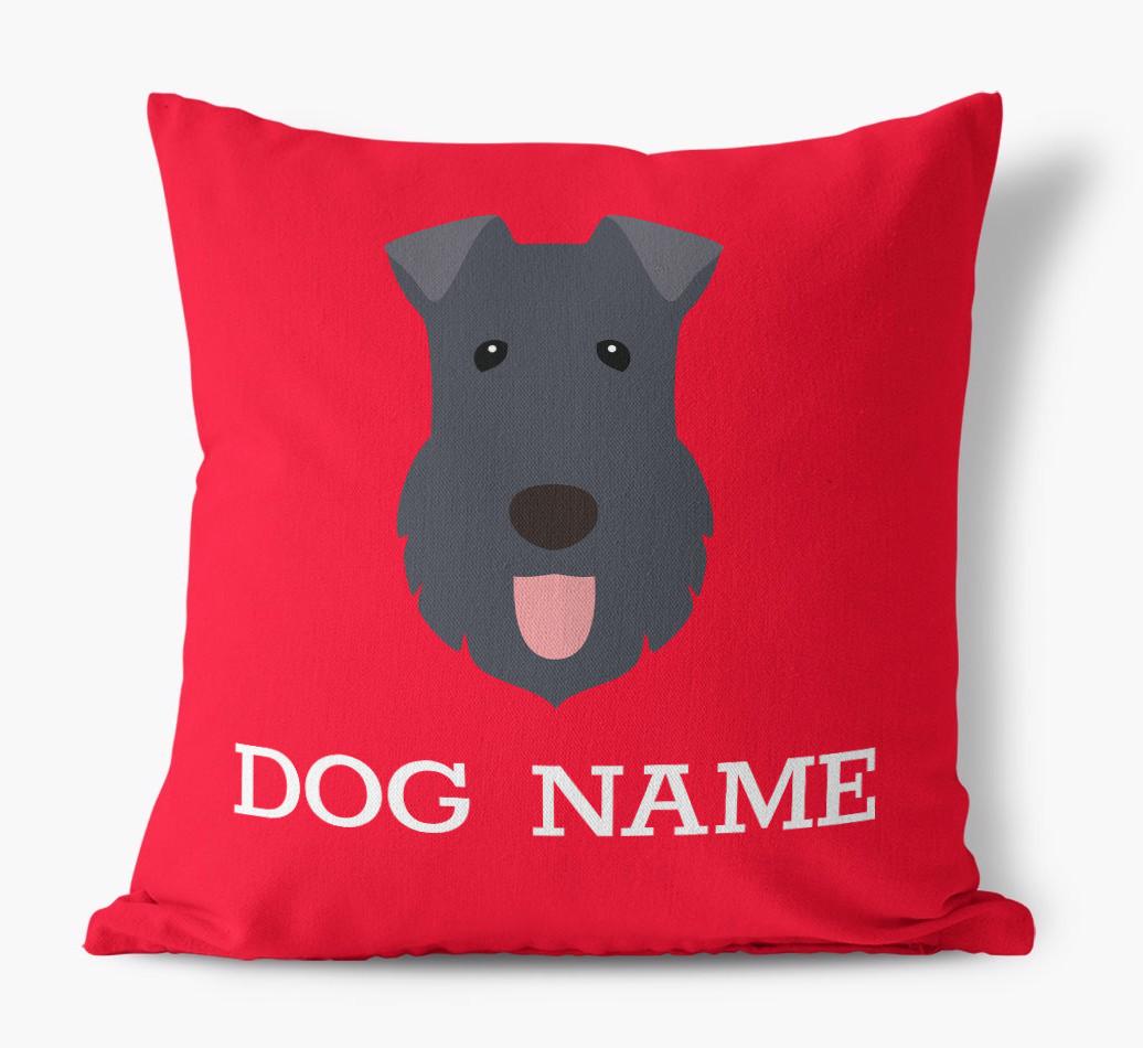{dogsName}'s Icon: Personalized {breedFullName} Canvas Pillow