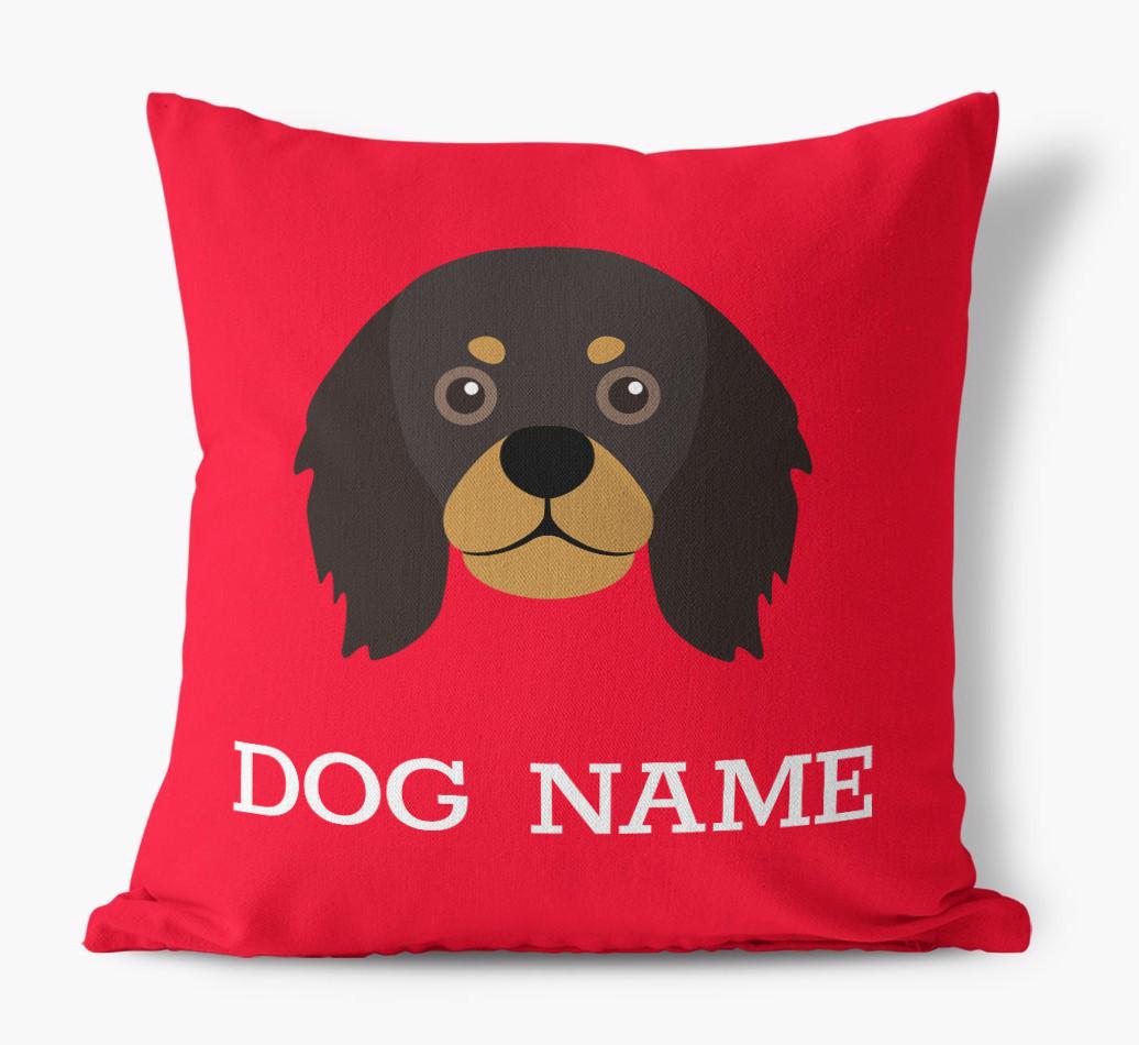 {dogsName}'s Icon: Personalized {breedFullName} Canvas Pillow