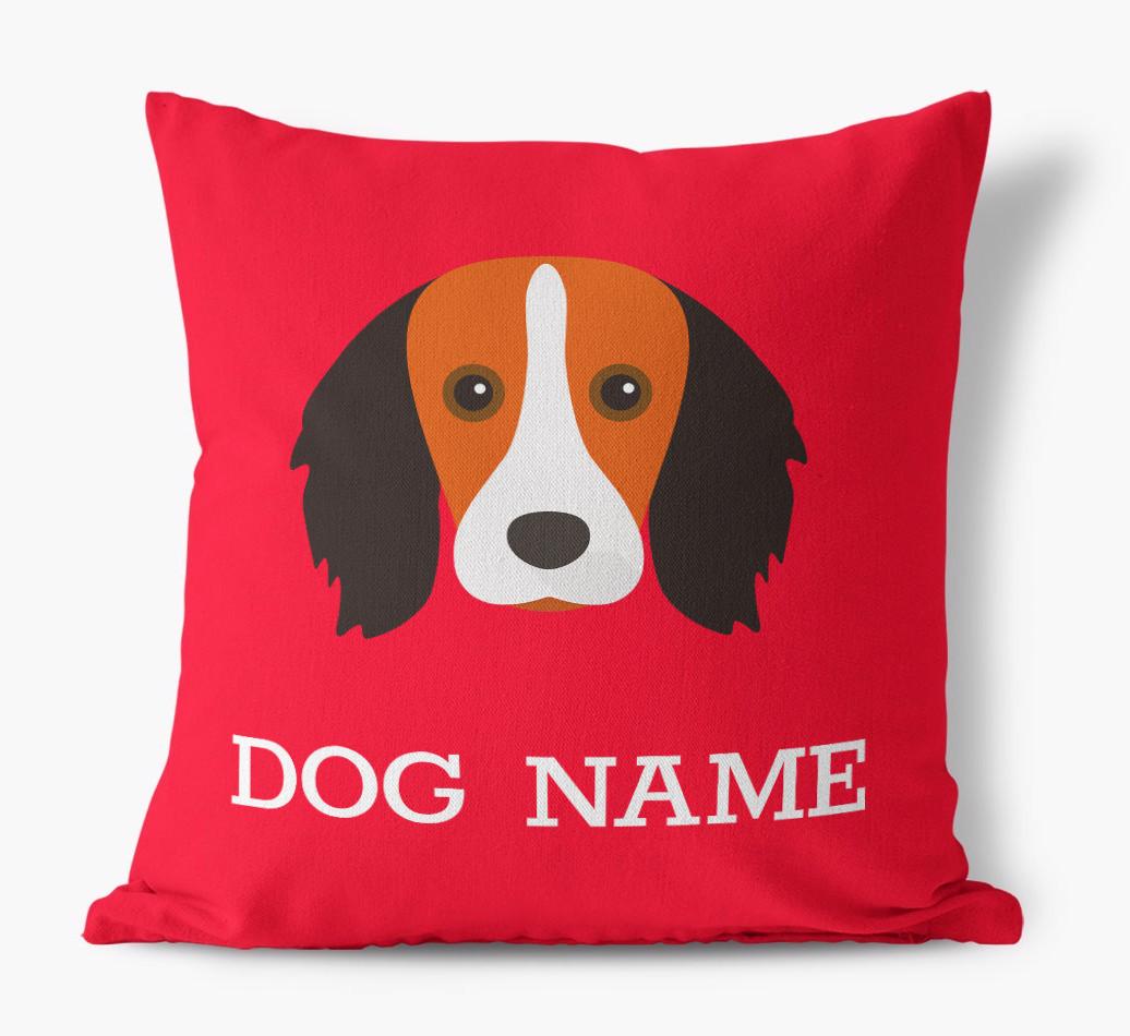 {dogsName}'s Icon: Personalized {breedFullName} Canvas Pillow