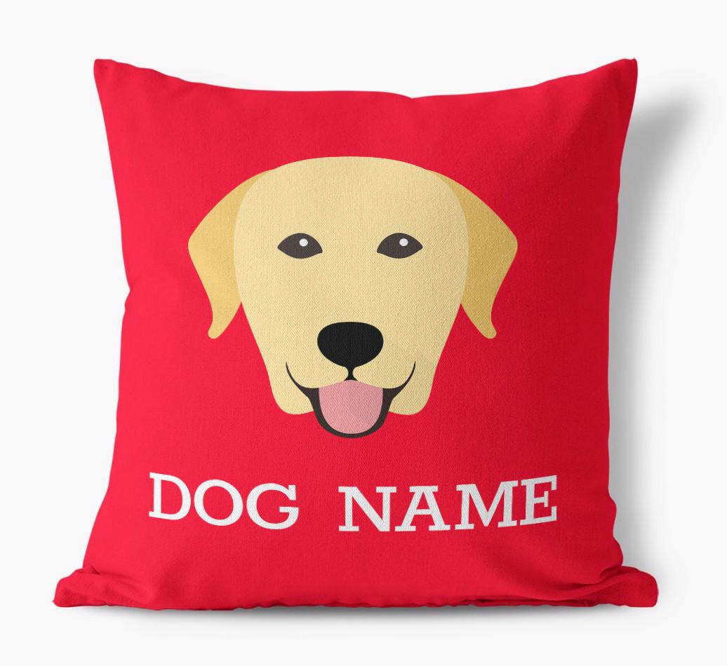 {dogsName}'s Icon: Personalized {breedFullName} Canvas Pillow