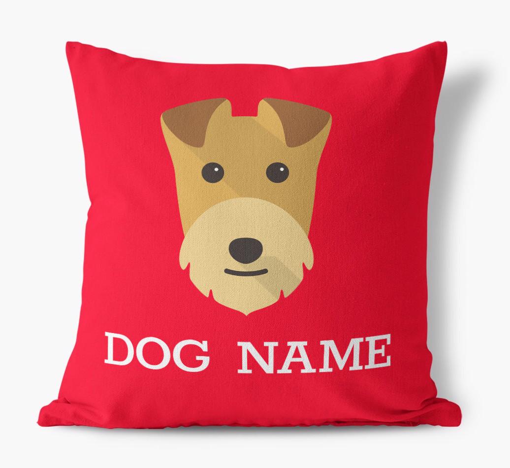 {dogsName}'s Icon: Personalized {breedFullName} Canvas Pillow