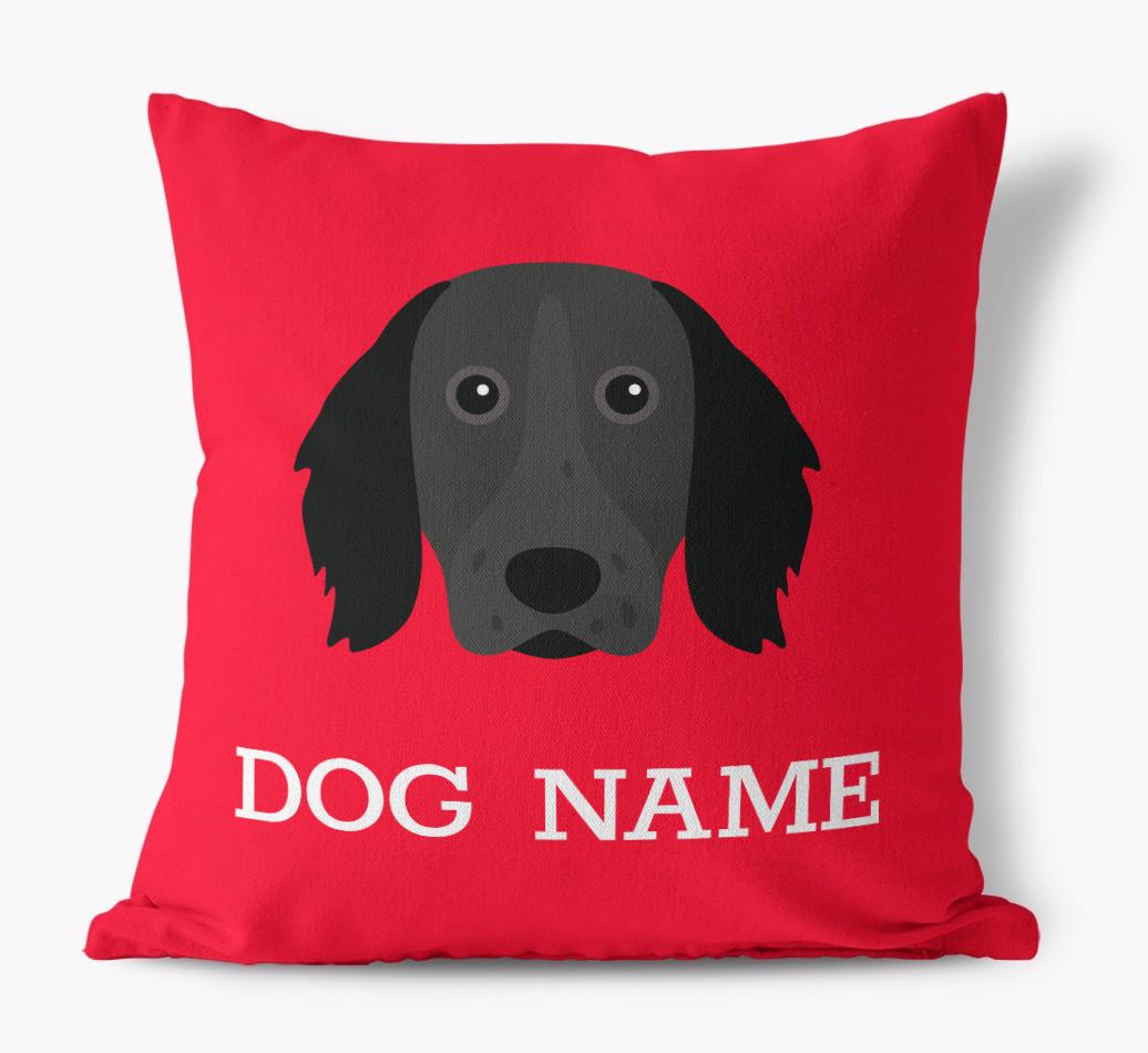 {dogsName}'s Icon: Personalized {breedFullName} Canvas Pillow