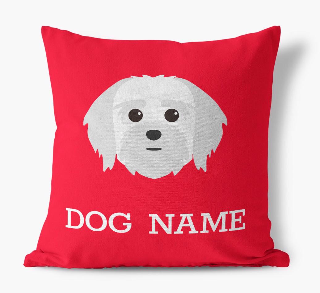 {dogsName}'s Icon: Personalized {breedFullName} Canvas Pillow