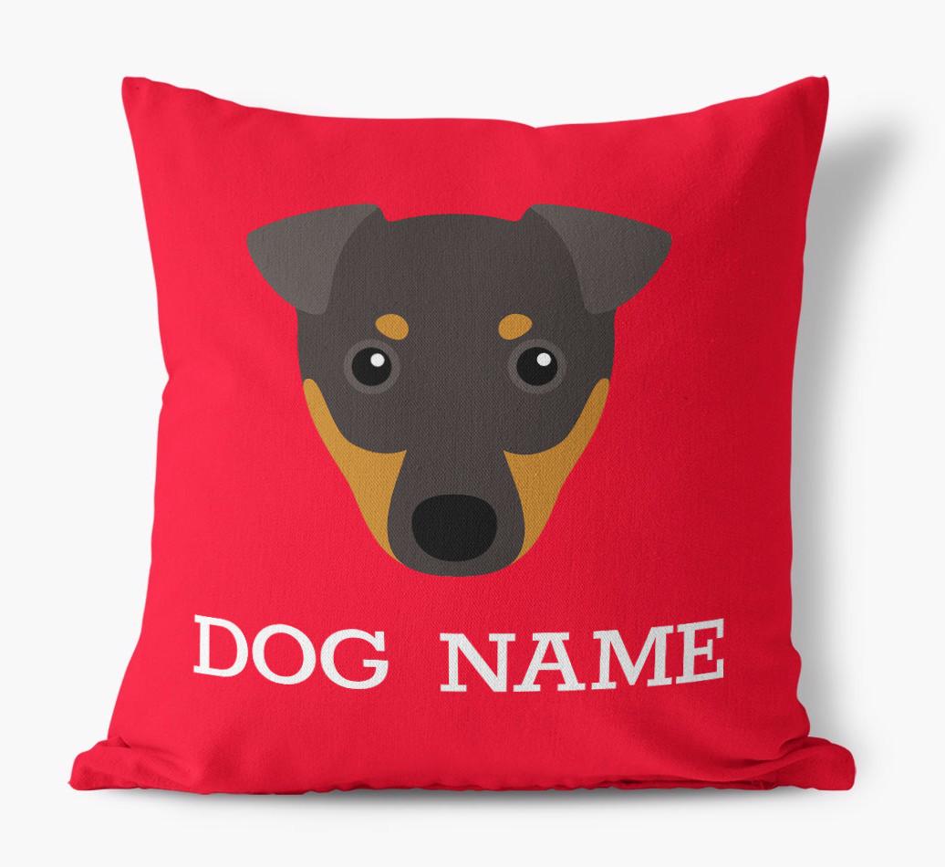 {dogsName}'s Icon: Personalized {breedFullName} Canvas Pillow