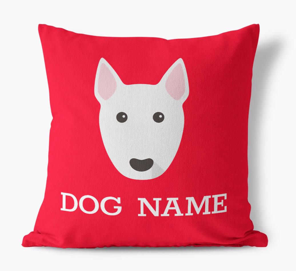 {dogsName}'s Icon: Personalized {breedFullName} Canvas Pillow