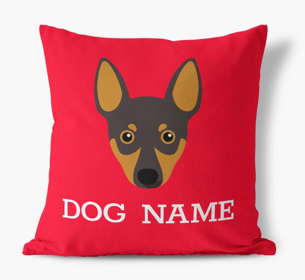 {dogsName}'s Icon: Personalized {breedFullName} Canvas Pillow