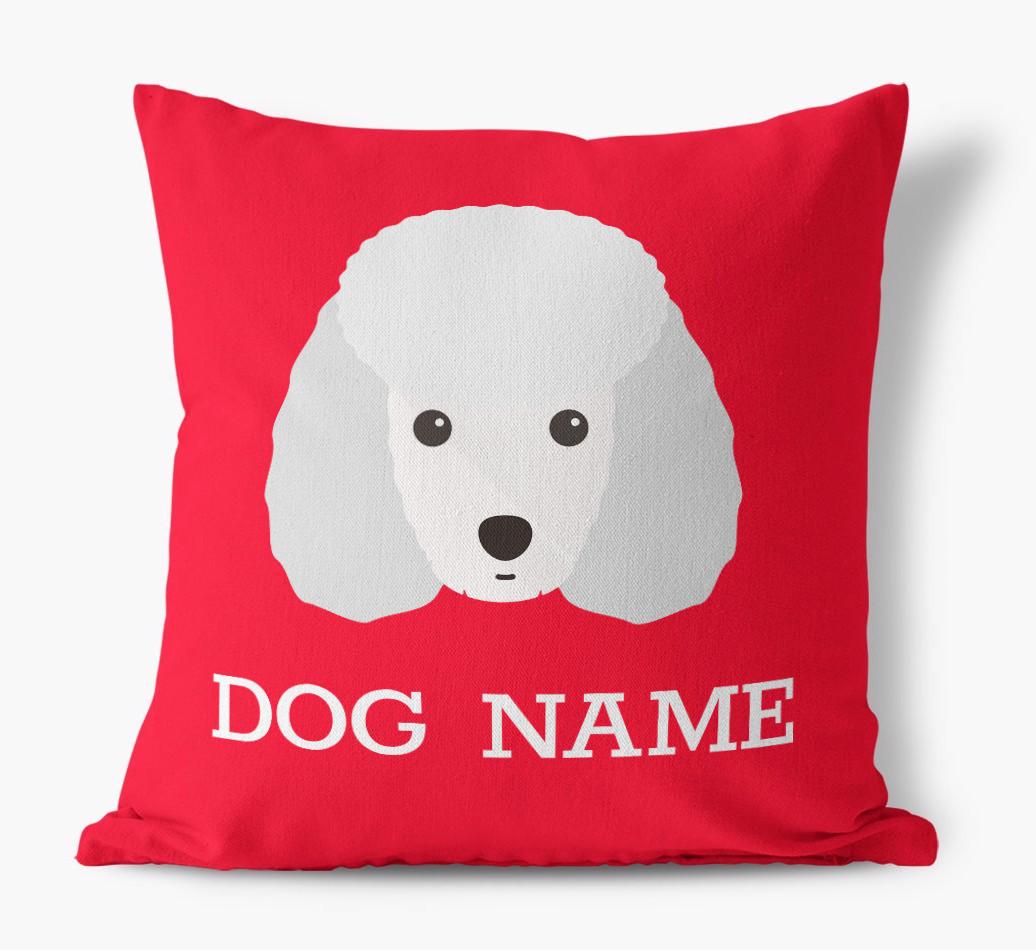 {dogsName}'s Icon: Personalized {breedFullName} Canvas Pillow