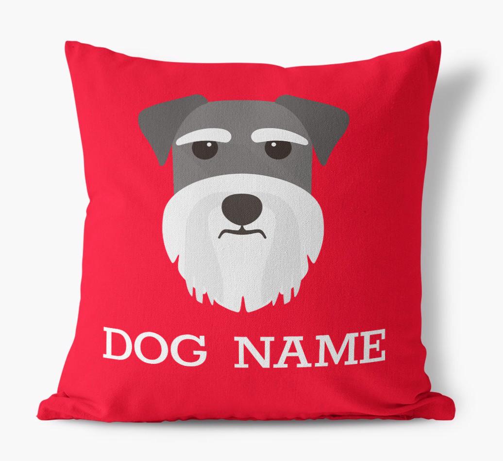 {dogsName}'s Icon: Personalized {breedFullName} Canvas Pillow