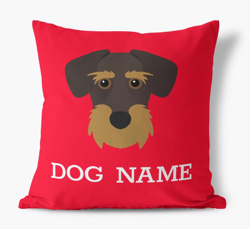 {dogsName}'s Icon: Personalized {breedFullName} Canvas Pillow