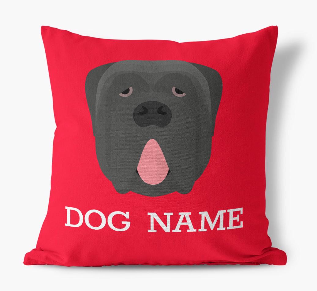 {dogsName}'s Icon: Personalized {breedFullName} Canvas Pillow