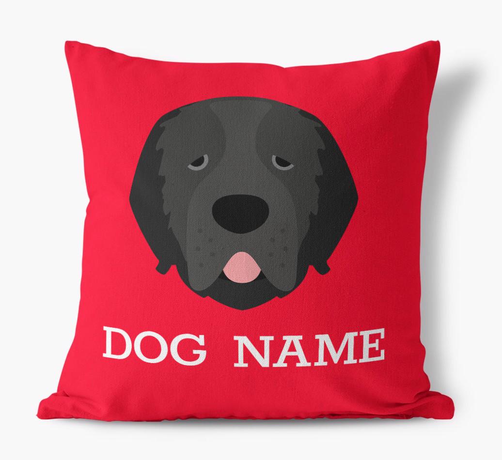 {dogsName}'s Icon: Personalized {breedFullName} Canvas Pillow