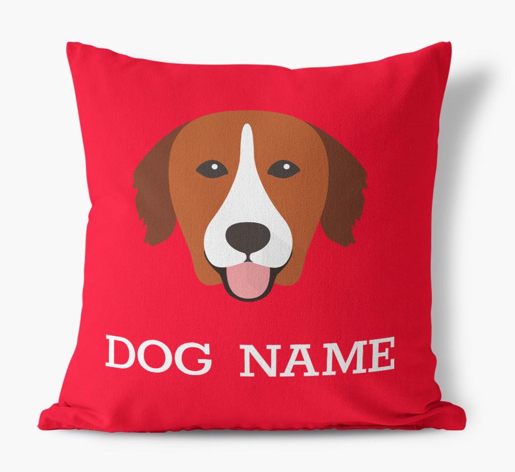 {dogsName}'s Icon: Personalized {breedFullName} Canvas Pillow