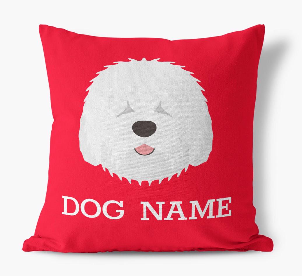 {dogsName}'s Icon: Personalized {breedFullName} Canvas Pillow