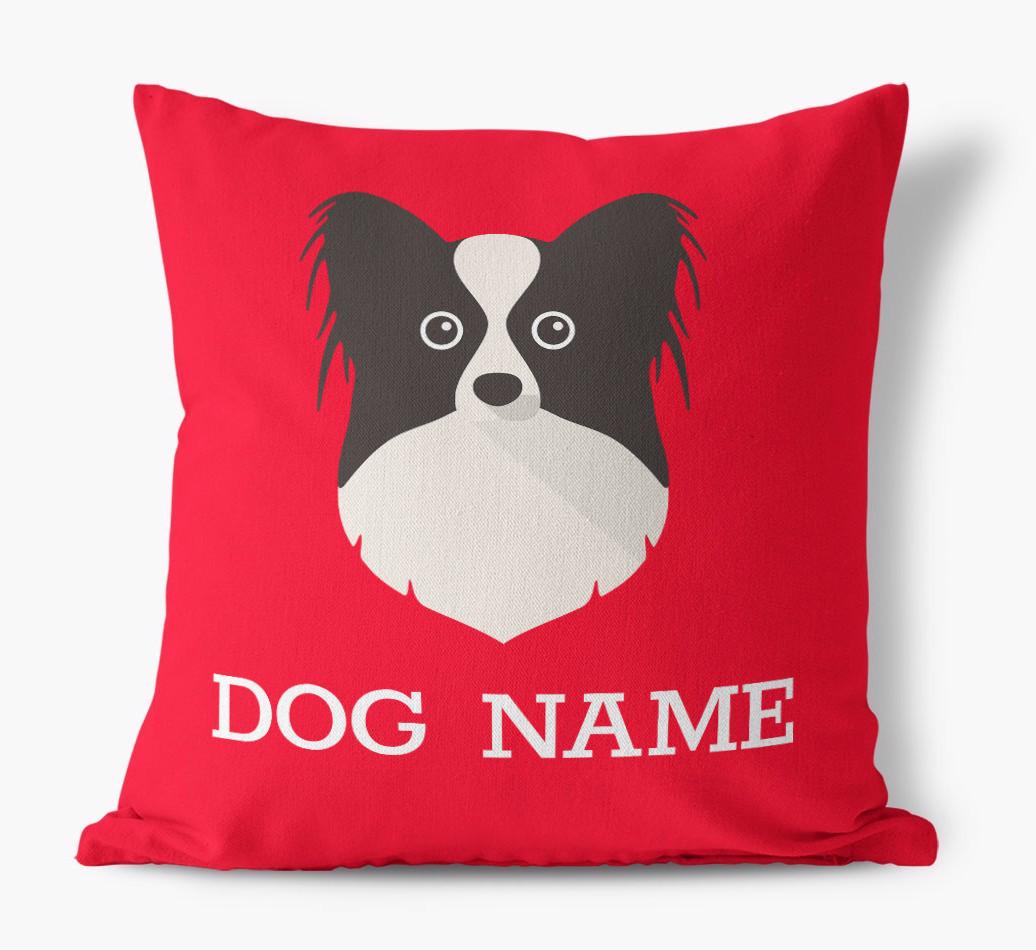 {dogsName}'s Icon: Personalized {breedFullName} Canvas Pillow