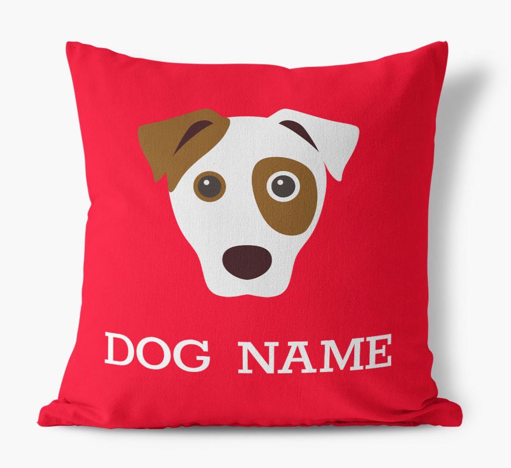 {dogsName}'s Icon: Personalized {breedFullName} Canvas Pillow