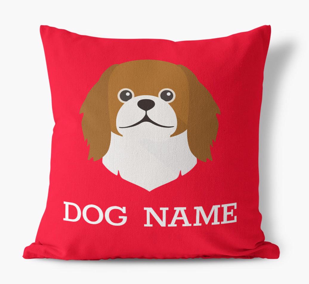 {dogsName}'s Icon: Personalized {breedFullName} Canvas Pillow