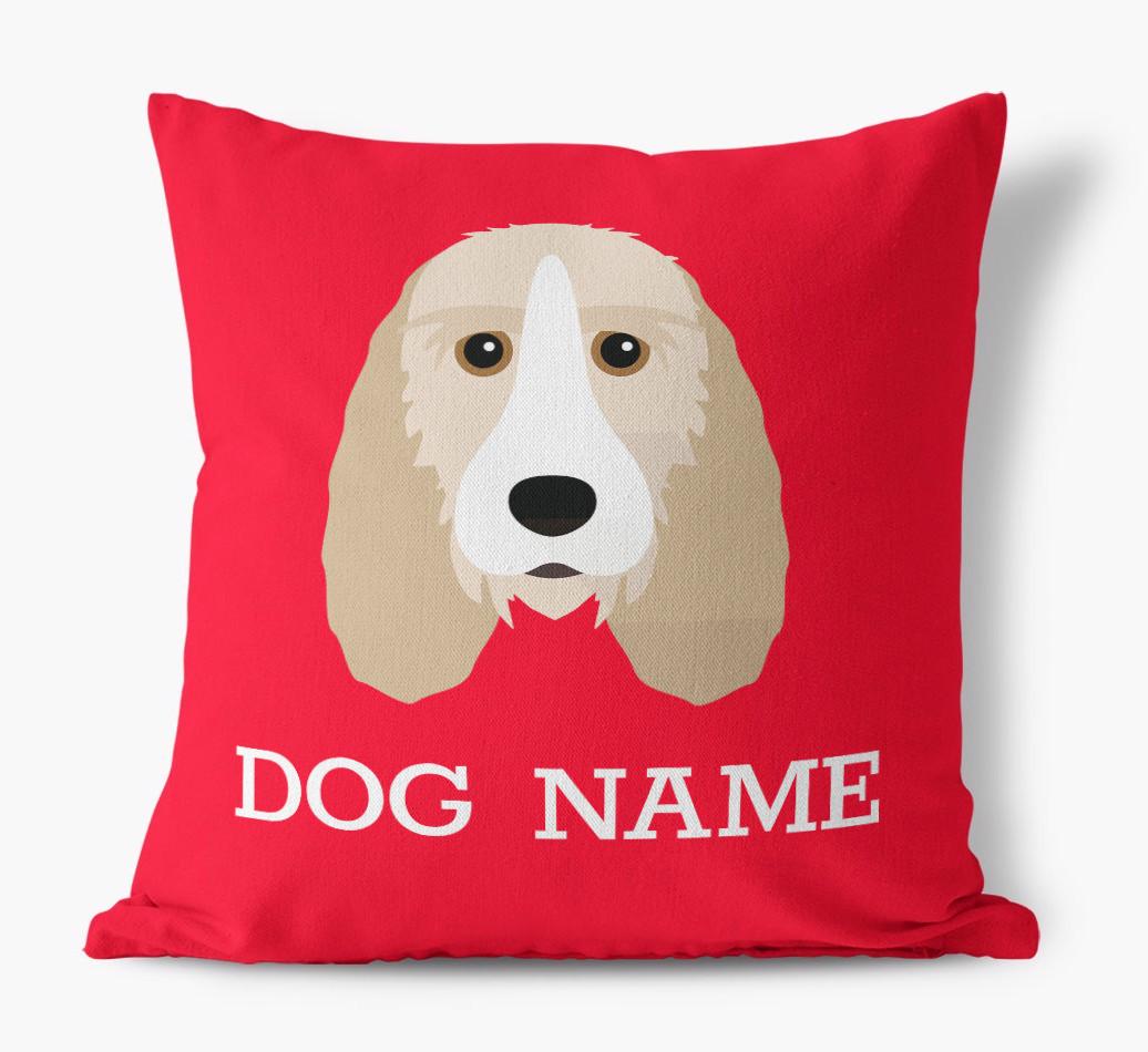 {dogsName}'s Icon: Personalized {breedFullName} Canvas Pillow