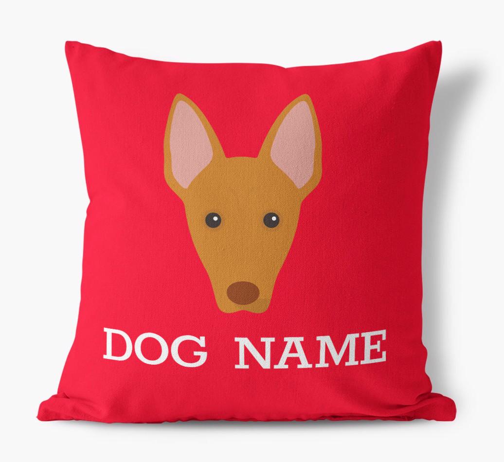 {dogsName}'s Icon: Personalised {breedFullName} Canvas Cushion