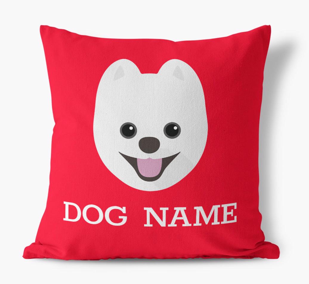 {dogsName}'s Icon: Personalized {breedFullName} Canvas Pillow
