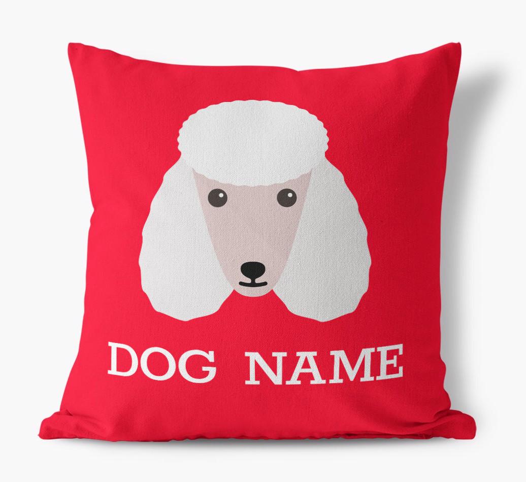 {dogsName}'s Icon: Personalized {breedFullName} Canvas Pillow