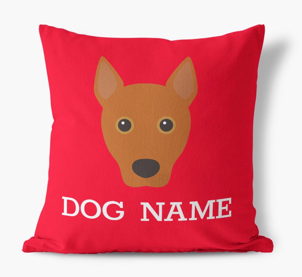 {dogsName}'s Icon: Personalized {breedFullName} Canvas Pillow